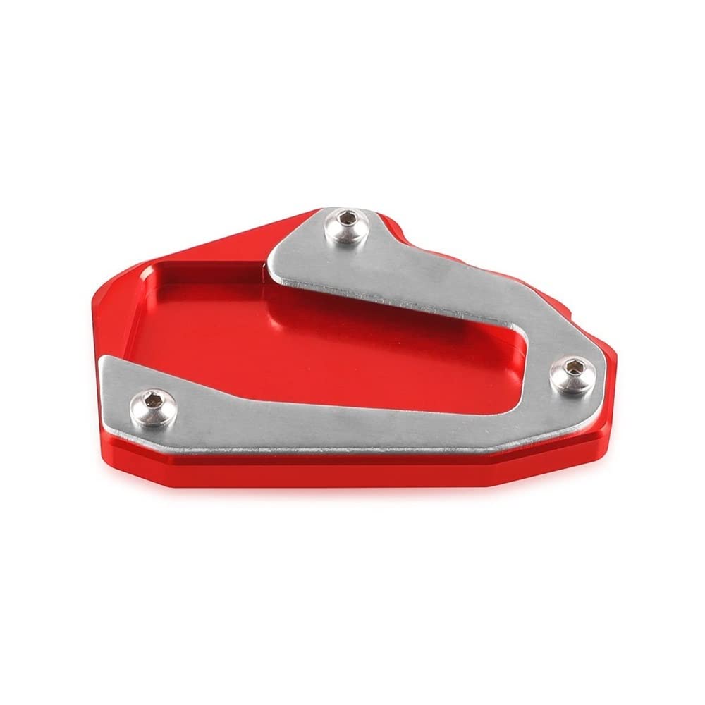 Piastra Estensione Cavalletto Laterale Per Scrambler 400X E Speed 400 - Alluminio CNC Nero/Rosso