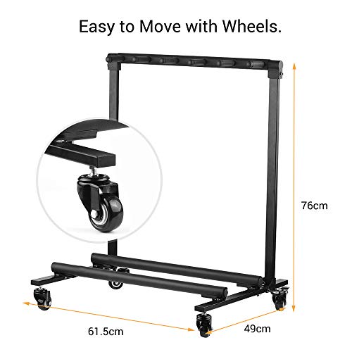 SHUIYUE Support Multi-Guitares Amovible Multi-Supports Portables Support Universel avec 5 roulettes et Rembourrage en… - Les Beatles, Paul McCartney, John Lennon, RIngo Starr, George Harrison SHUIYUE Support Multi-Guitares Amovible Multi-Supports Portables Support Universel avec 5 roulettes et Rembourrage en… – Image 4