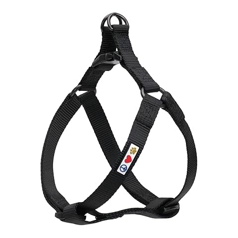 Pawtitas Solid Color Step in Dog Harness or Vest Harness Dog Training Walking of Your Puppy Harness Extra Small Dog Harness Black Dog Harness Cover