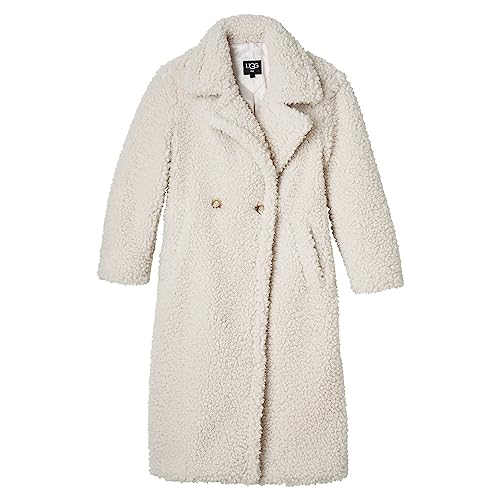UGG Women's Gertrude Long Teddy Coat, Winter White, XL - image 5