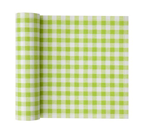 MYdrap Cotton Printed Luncheon Napkin - 7.9 x 7.9 in - 20 units per roll - Pistachio Vichy