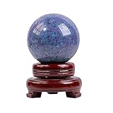 HHCTEBEC NatüRliche Kristallkugel Mit Holzsockel, Feng-Shui-Kristallkugel-Ornamente...