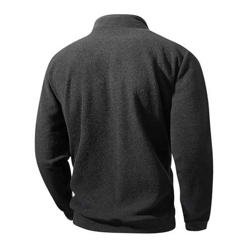Sweaters for Men Slim Fit Long Sleeve Chunky Quarter Zip Pullover Stand Collar Winter Fleece Oversized Sweatshirts2