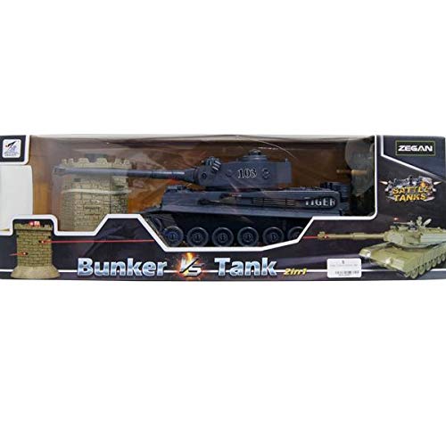 s-idee® RC Panzer 99867 - Carro armato battito tedesco Tiger 1:28 con sistema di combattimento a infrarossi integrato 2,4 Ghz RC R/C