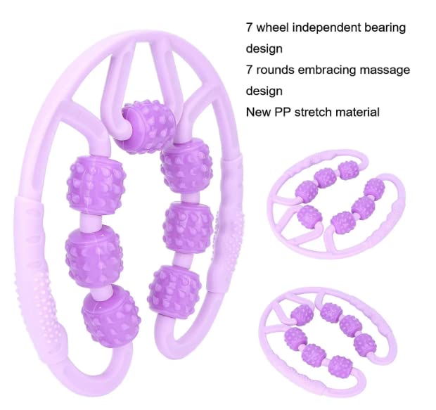 Skyzone 7 Wheel Foam Handle Roller, Fit Roller Pro Trigger Point Manual Muscle Massager for Fascia, Neck, Arm, Elbow, Hand, Leg, Calf, Soreness Relieve Pain Skyzone 7 Wheel Foam Handle Roller, Fit Roller Pro Trigger Point Manual Muscle Massager for Fascia, Neck, Arm, Elbow, Hand, Leg, Calf, Soreness Relieve Pain