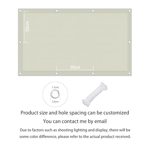 Voiles d'ombrage rectangulaire 5x6.5m blanc cassé pour terrasse - 8