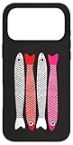 Hülle für iPhone 17 Pro Max Sardellen Vintage Retro Grafik Fun Fisch Weiß Rot Hot Pink