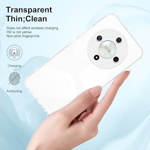 WOKEZ Transparent Stötsäkert Fodral för Honor Magic6 Lite/X9b