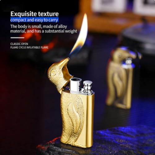 Encendedor a prueba de viento Bsdurable dorado de zinc miniatura 6
