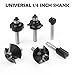 UTRUSTTO Router Bits 1/4 Inch Shank 15 Pieces, Tungsten Carbide 1/4