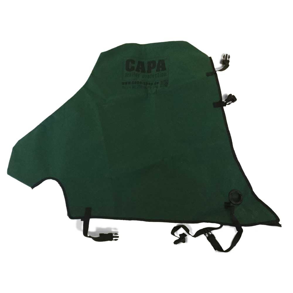 CAPA Deichselschutzhaube BC-01 Dunkelgrün (British Racing Green) für PKW-Anhänger – Wasserabweisende Allwetter-Abdeckung für Deichsel & große Automatik-Stützräder – Atmungsaktiv, UV-beständig