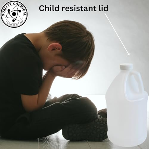 Image of Quality Chemical Reusable 1-Gallon Plastic Jug - BPA-Free, Leak-Resistant, Secure Screw-on Lid, Ergonomic Handle, BPA Free, HDPE Plastic, Stackable, Versatile Design for Storage (Pack of 4)