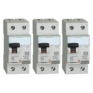 Bticino ASTGC8813AC16 Kit Composto Da 3 Pezzi di Interruttore Magnetotermico Differenziale, Bianco