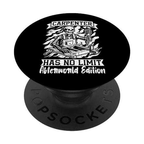 Carpenter Skeleton Wood Furniture - Woodwork Carpentry PopSockets Standard PopGrip