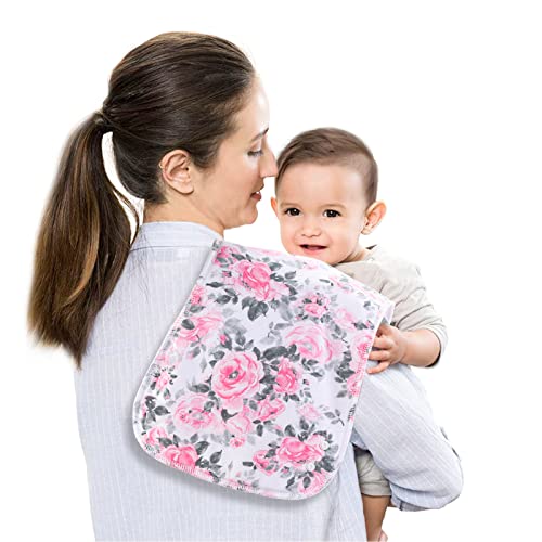 2-in-1 Burp Cloths and Baby Bibs - 6 Pack Large Super Absorbent Soft Cotton Burping Cloths for Spit Up, 3 Layers Thick Baby Burp Rags for Girls & Boys4