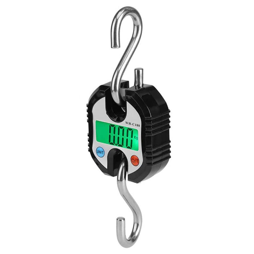 Mini Hanging Scale Heavy Electronic Digital Scales Stainless Steel 150kg 50g Luggage Loop Weight Balance with Hook(D)