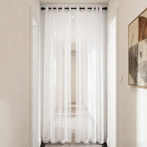 Rideaux transparents blancs pour sublimer la lumière de votre salon et cuisine - 2