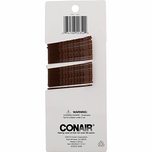 Conair Color Match Bobby Pins, Brunette, 1-Pack of 90-Pieces - image 2