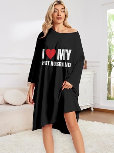 Image of CRIPOM Plus Size Moo Moos for Women Oversized Sleep Shirts for Women Oversized Nightgown with Pocket Fit S-5XL