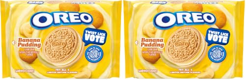 OREO Banana Pudding Sandwich Cookies, Limited Edition, 10.68 oz (Pack