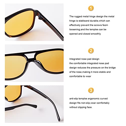 VIA LEECA Vintage Polarized Aviator Sunglasses Women Men Retro Oversized 70s Sun Glasses4