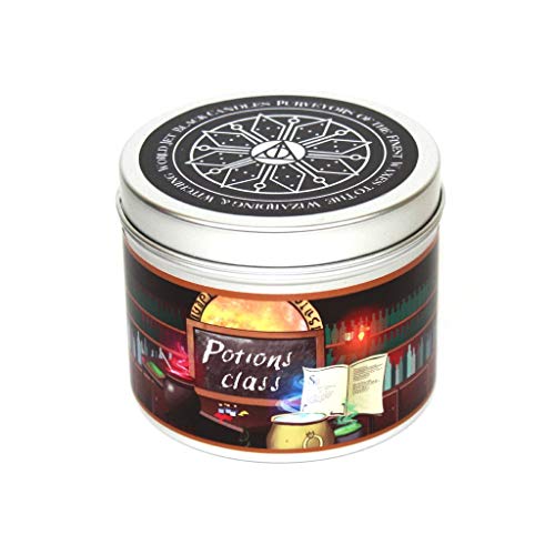 Happy Piranha LTD Vela perfumada de classe poção feita à mão com aroma de toranja ylang ylang e doces sonhos, poções escola de bruxaria e magia, velas de livros - presente literário