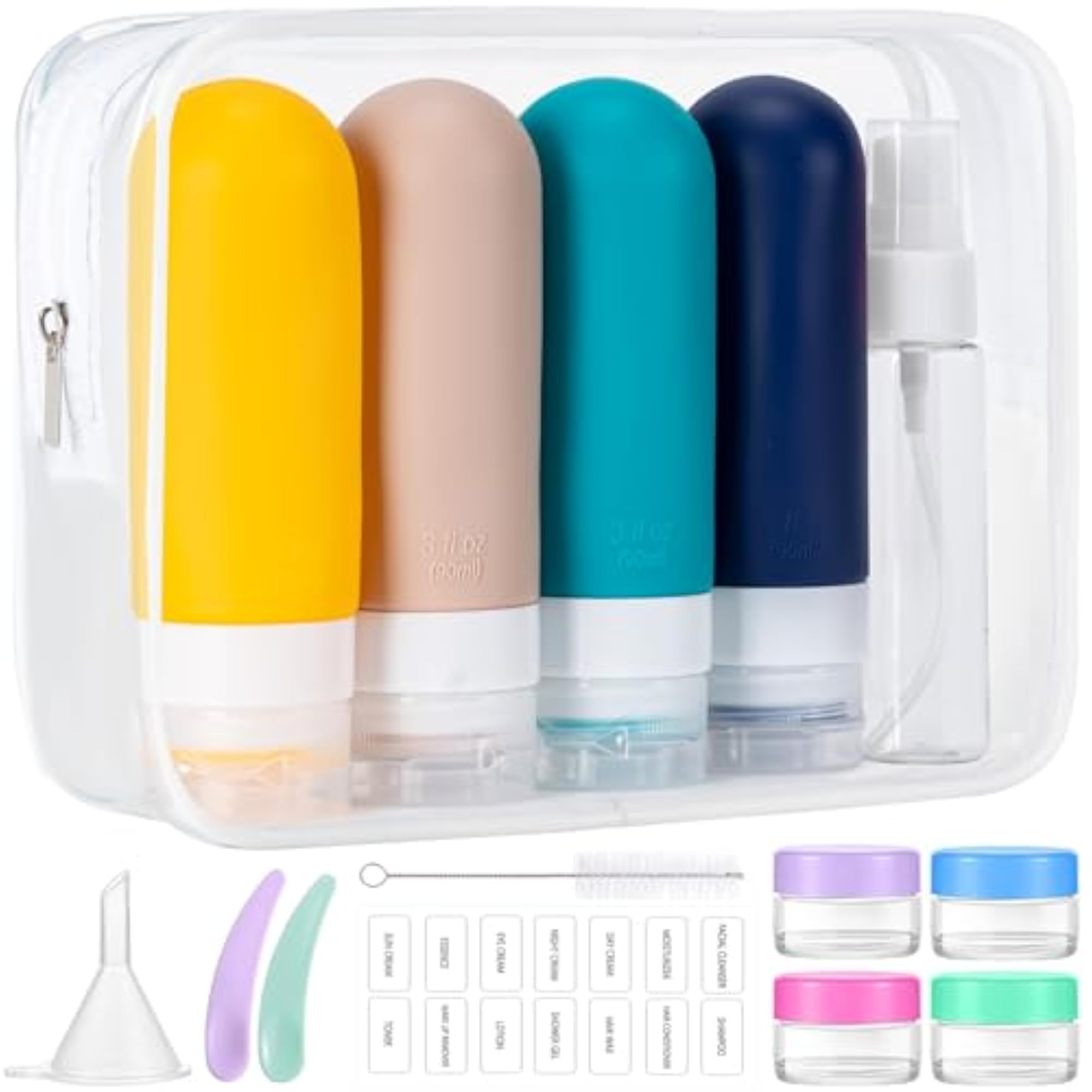 16 Pack Travel Bottles for Toiletries, TSA Approved