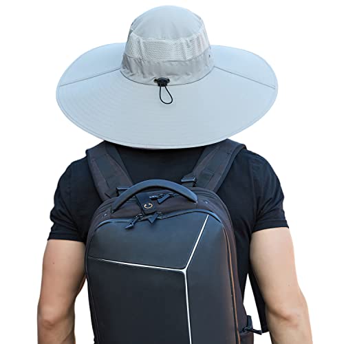 Image of Wide Brim Sun Hat for Men Women UV Protection Ventilated Summer Hats for Fishing Hiking Garden Beach