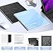 100 Pack Binding Covers and Backs Set, 8.5x11 Inches, Including 50 Pcs 5 Mil Clear PVC Binding Covers, 50 Pcs 12 Mil Black Paper Leather Textured Binding Covers, Letter Size