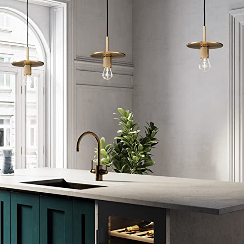 Lustre en laiton japonais au design épuré pour sublimer un couloir ou hôtel