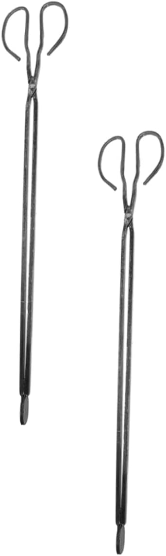SOLUSTRE 2Pcs Extended Bbq Tongs with Non Slip Handles for Outdoor Grilling and Indoor Garbage Pickup Practical Firewood and Trash Clamp Tools
