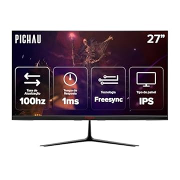 Monitor Gamer Pichau Athen V3 27″ IPS FHD 1 ms 100 Hz – FreeSync – HDMI/VGA – PG-ATH27V3-BL01