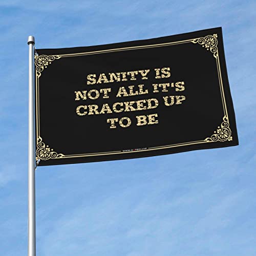 ビールデコレーション 男性用 洞窟 正気は全部ではない It's Cracked Up to Be Flag デスクアクセサリー 男性用 大学寮用ポスター (色: 色、サイズ:152X244CM)
