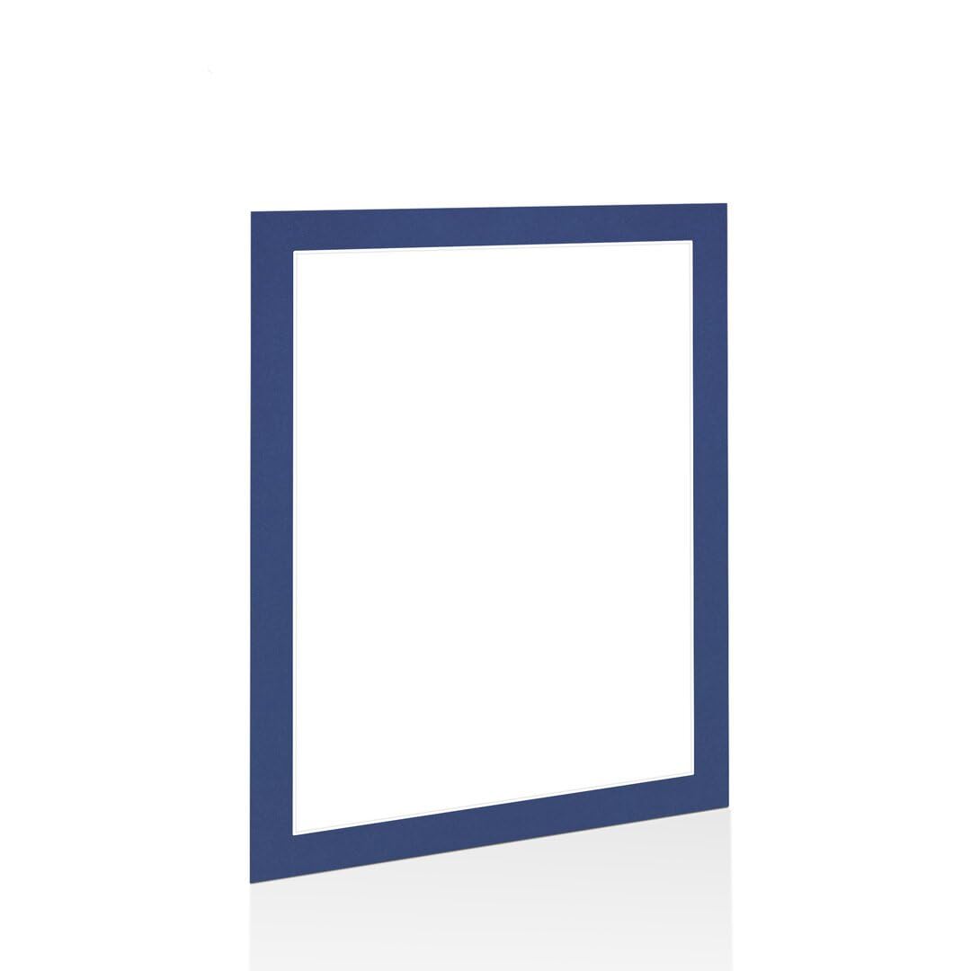 Procut Global 80x60cm Blue Picture Mounts to Fit 70x50cm Aperture - Precision Cut Cardboard Photo Mount - Ideal for Frames, Prints, Artwork & Certificates - Sizes & Colours Available