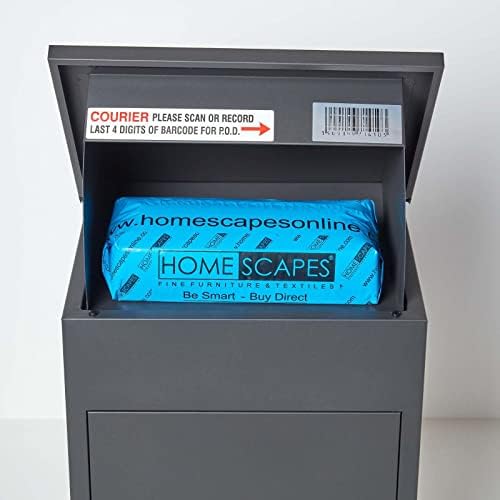 Wall Mounted Smart Parcel Drop Box Dark Grey for Secure Multiple Internet Deliveries of Large Delivery Packets Weatherproof Outdoor Delivery Box