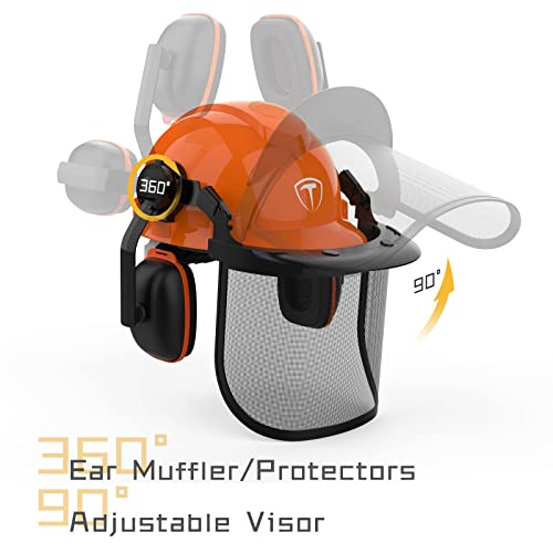 TOOLIOM Casco protettivo per motosega con occhiali...