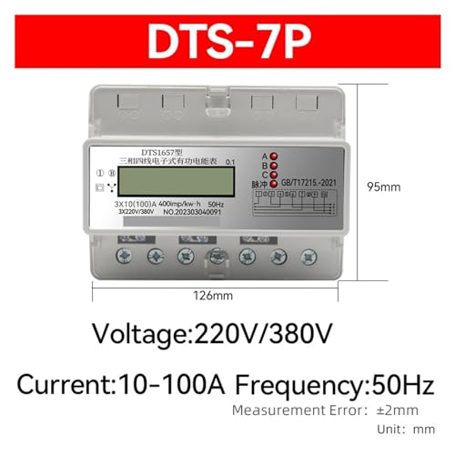 Compteur d'électricité triphasé avec écran LCD haute précision 100A - 2