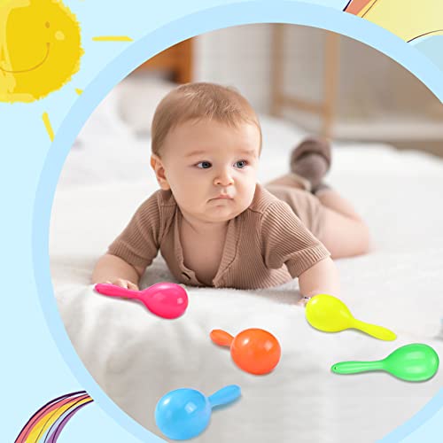 72 Pieces Maracas Party Favors Mini Maracas Plastic Maraca Shaker Mexican Party Shakers Bulk Maracas Noisemaker Toys For Cinco De Mayo Fiesta Themed Birthday Party Supply Decorations, 2.76 X 0.98 Inch #TOP5