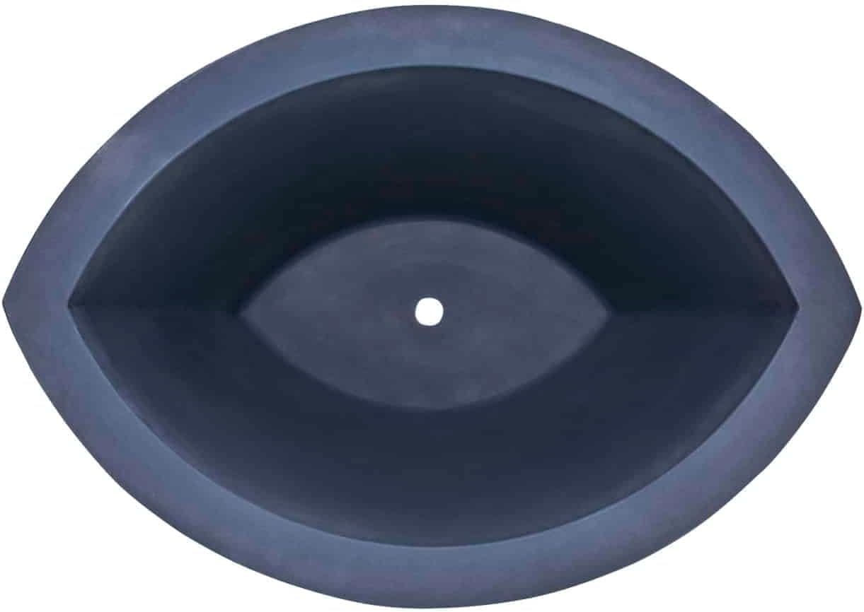Crescent Garden Eye Am Modern Planter, Indoour/Outdoor Large Flowerpot, 26" W x 26" H (Slate-Gray)