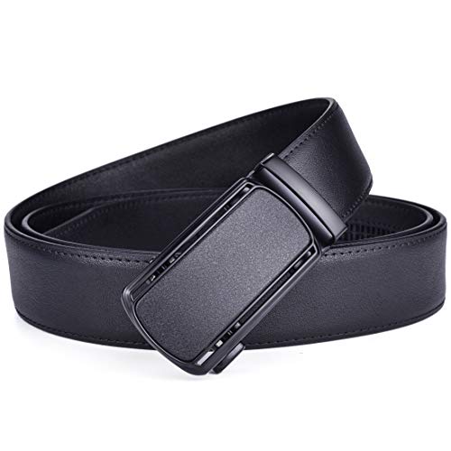 Image of Men Belts Leather Male Slide Ratchet Work Dress Strap w Interchangeable Buckle Beltox