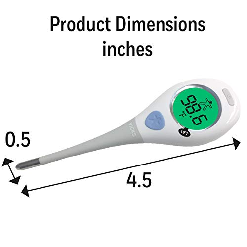 Vicks RapidRead Digital Thermometer Accurate, Color Coded Readings in