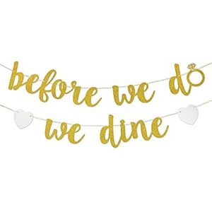 Glamoncha Gold Glitzer Banner-dine 'Before We Do'