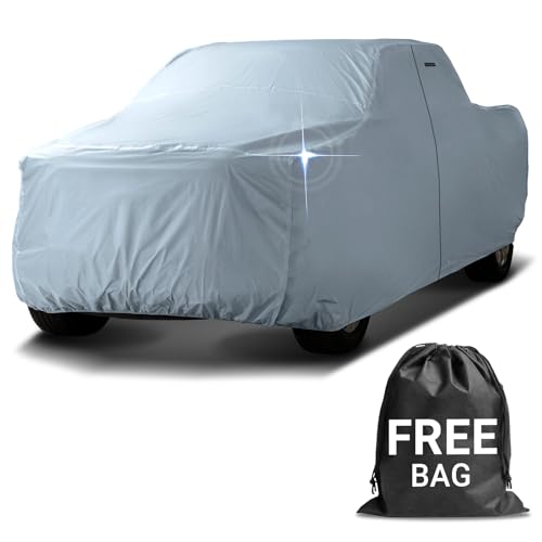 Image of iCarCover Fits 1980-1996 Ford F-150 Extended Cab, 8.0 ft. Long Bed Truck Cover Automobiles Form-Fit Padded Full Exterior Waterproof Automobiles Protection Covers