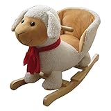 La oveja balancín PlayTo tiene un sillín, asas de madera y reposapiés de madera. El balanceo hace que los niños pequeños se diviertan bien para ejercitar el equilibrio. La oveja reproduce una melodía después de presionarla en la oreja. El niño puede alcanzar el oído y reproducir música. La oveja está hecha de felpa suave de alta calidad, por lo que tu hijo puede divertirse durante mucho tiempo. El sillín es cómodo y seguro gracias a su forma óptima. El niño se puede asegurar con un cinturón de seguridad.