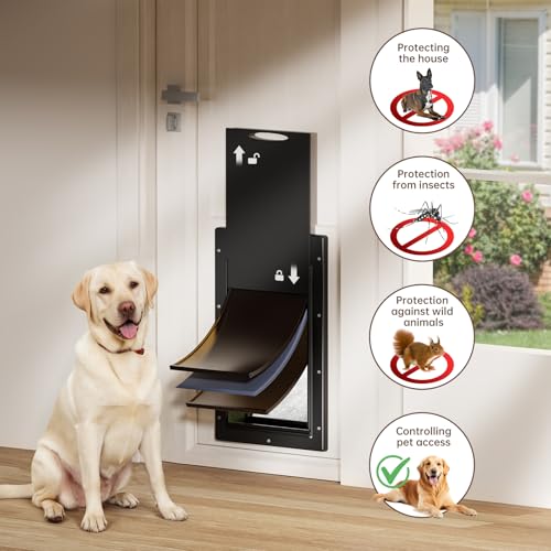 3-Flap-Dog-Door-Large-Doggy-Door-Doggie-Door-for-Install-in-Interior-and-Exterior-Doors-or-Wall-Insulation-Layer-2-Magnetic-Flaps-Closing-Panel-Never-Rust-for-Pet-Up-to-100lb-Large 3 Flap Dog Door Large Doggy Door Doggie Door for Install in Interior and Exterior Doors or Wall Insulation Layer 2 Magnetic Flaps Closing Panel Never Rust for Pet Up to 100lb Large