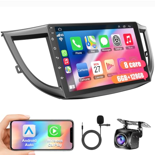 8�R�A 6GB+128GB �J�[���W�I Honda CRV 2012-2016�p 10.2�C���` QLED �^�b�`�X�N���[���J�[�X�e���I Carplay&Android Auto�AWiFi�AGPS�i�r�Q�[�V�����ABluetooth5.0�AFM&AM���W�I�t