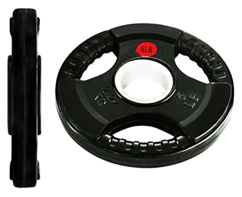 Signature Fitness Olympic 2-Inch Cast Iron Plate Weight Plate for Strength Training and Weightlifting, Multiple Sizes