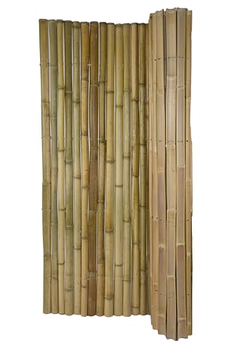 Tapis en bambou semi-rond naturel 100 x 180 cm