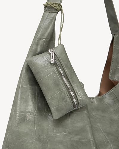 Image of NEWBELLA Hobo Purse, PU Leather Shoulder Bag, Tote Handbag for Work and Travel