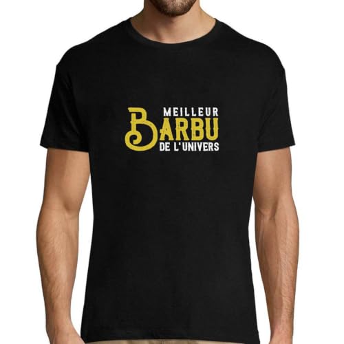 T-shirt homme meilleur barbu de l'univers pour look décontracté rigolo